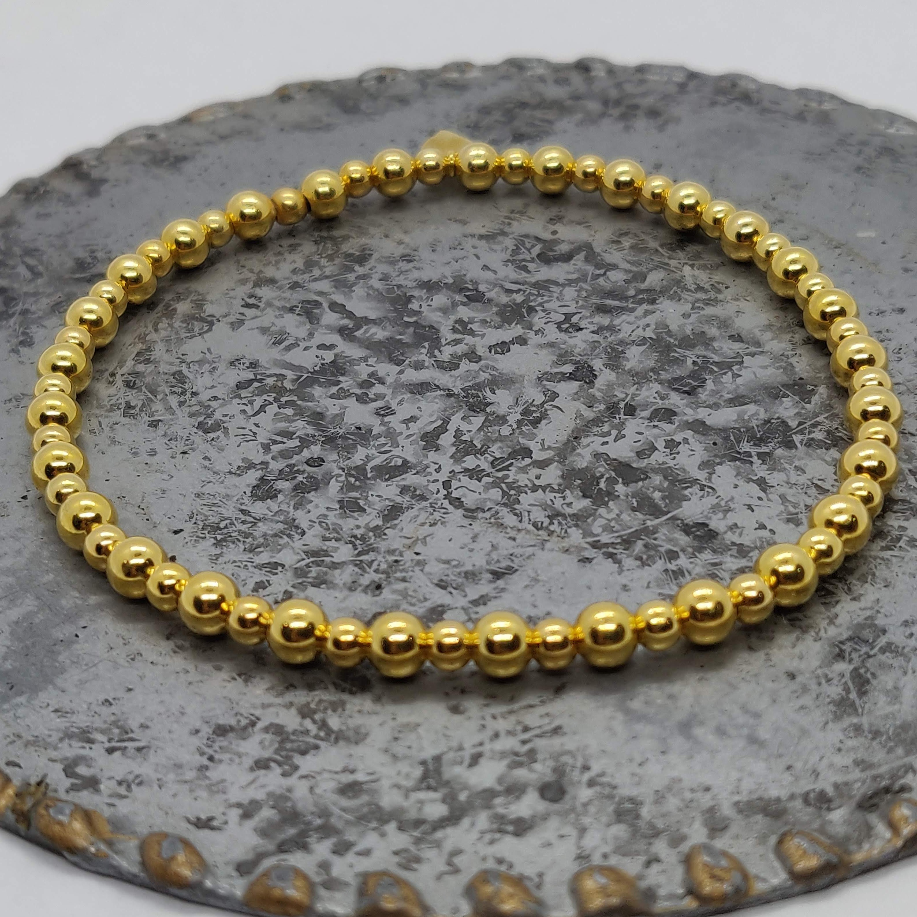 Minimal design. Maximum impact. 14k Gold filled beaded bracelet with 3 -  Down Syndrome Boutique