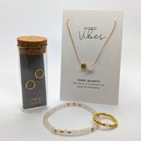 Rose Quartz and Gold Vermeil Jewellery